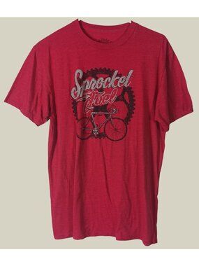 Sprocket Fuel Cycling T Shirt Short Sleeve Mens Medium Red Biking Urban Outdoors